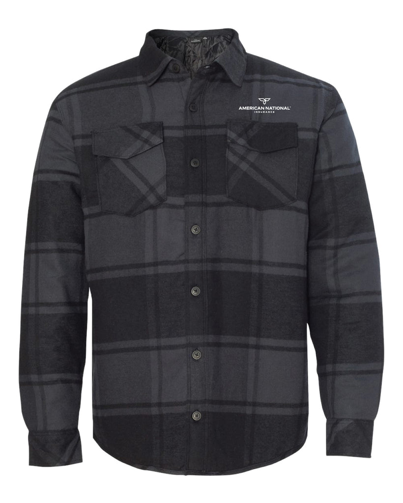 Burnside Men's Quilted Flannel Shirt Jacket 8610