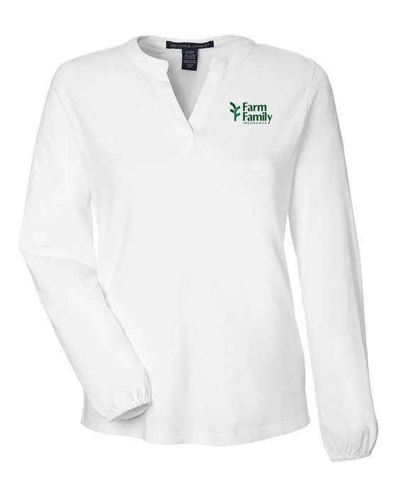 Devon & Jones Women's Raleigh Half-Placket Knit Top DP122W